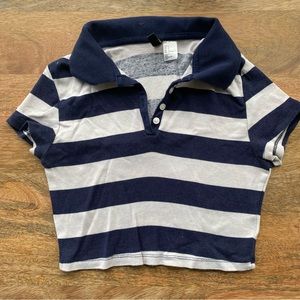 H&M Divided Collared Crop Top